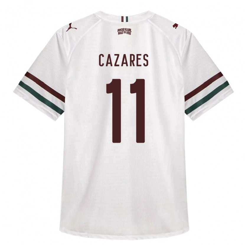 Danxen Kinder Juan Cazares #11 Weiß Grün Burgund Auswärtstrikot Trikot 2026/27 T-Shirt Österreich