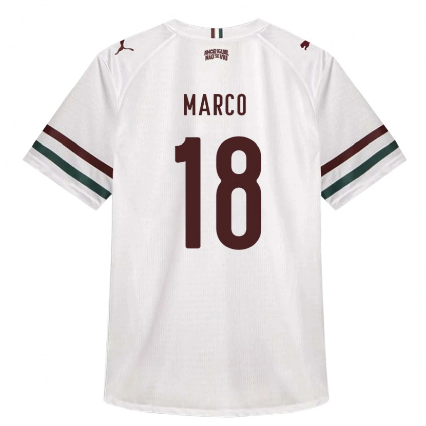 Danxen Kinder Marco Antonio De Sousa Medeiros #18 Weiß Grün Burgund Auswärtstrikot Trikot 2026/27 T-Shirt Österreich