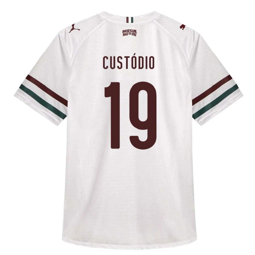 Danxen Kinder Gustavo Custódio #19 Weiß Grün Burgund Auswärtstrikot Trikot 2026/27 T-Shirt Österreich