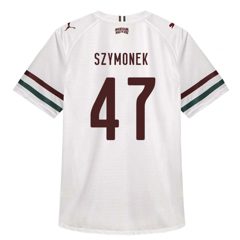 Danxen Kinder Fábio Szymonek #47 Weiß Grün Burgund Auswärtstrikot Trikot 2026/27 T-Shirt Österreich