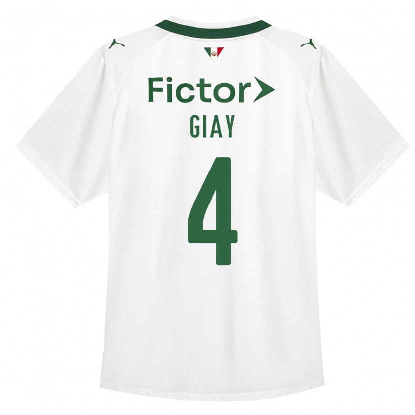 Danxen Kinder Agustín Giay #4 Grün Weiß Auswärtstrikot Trikot 2026/27 T-Shirt Österreich