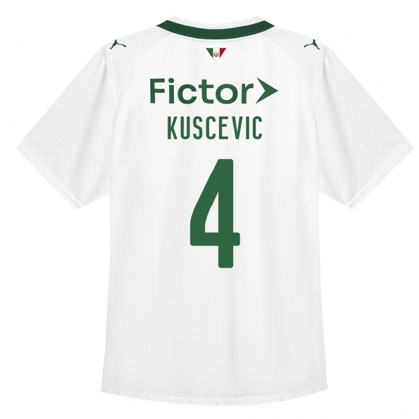 Danxen Kinder Benjamin Kuscevic #4 Grün Weiß Auswärtstrikot Trikot 2026/27 T-Shirt Österreich