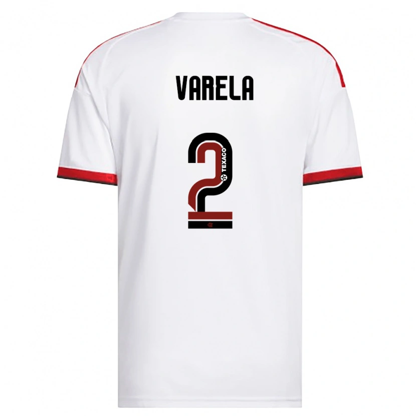 Danxen Kinder Guillermo Varela #2 Weiß Rot Schwarz Auswärtstrikot Trikot 2026/27 T-Shirt Österreich