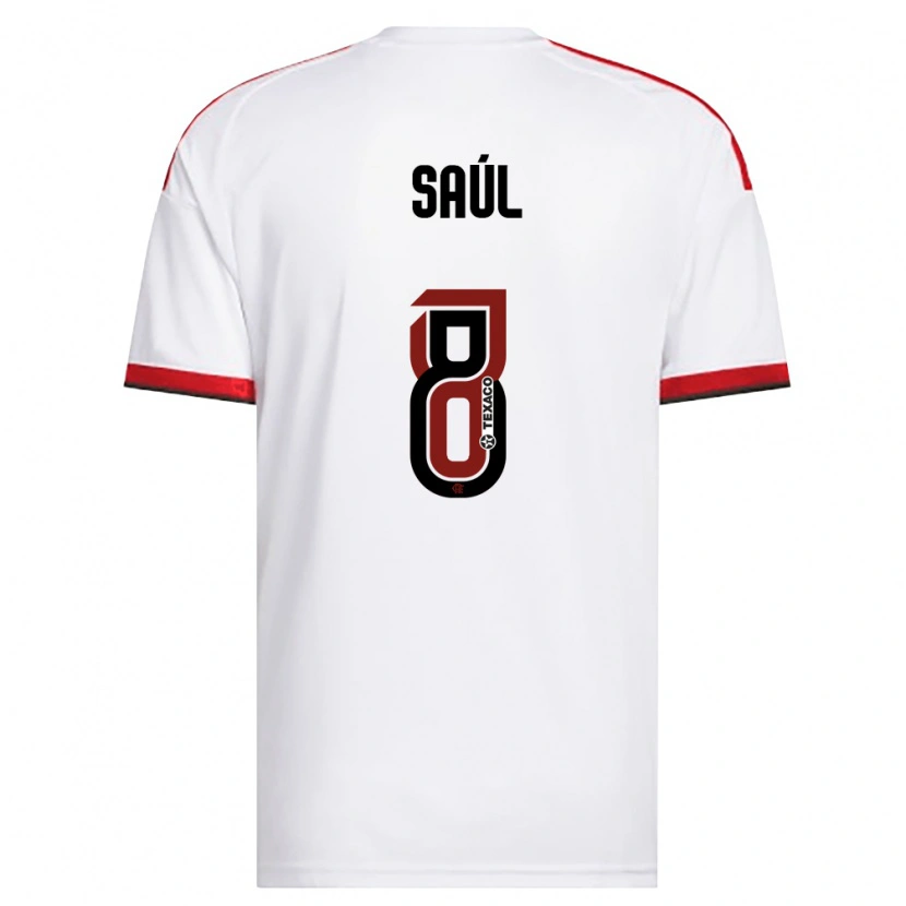 Danxen Kinder Saúl Ñíguez #8 Weiß Rot Schwarz Auswärtstrikot Trikot 2026/27 T-Shirt Österreich