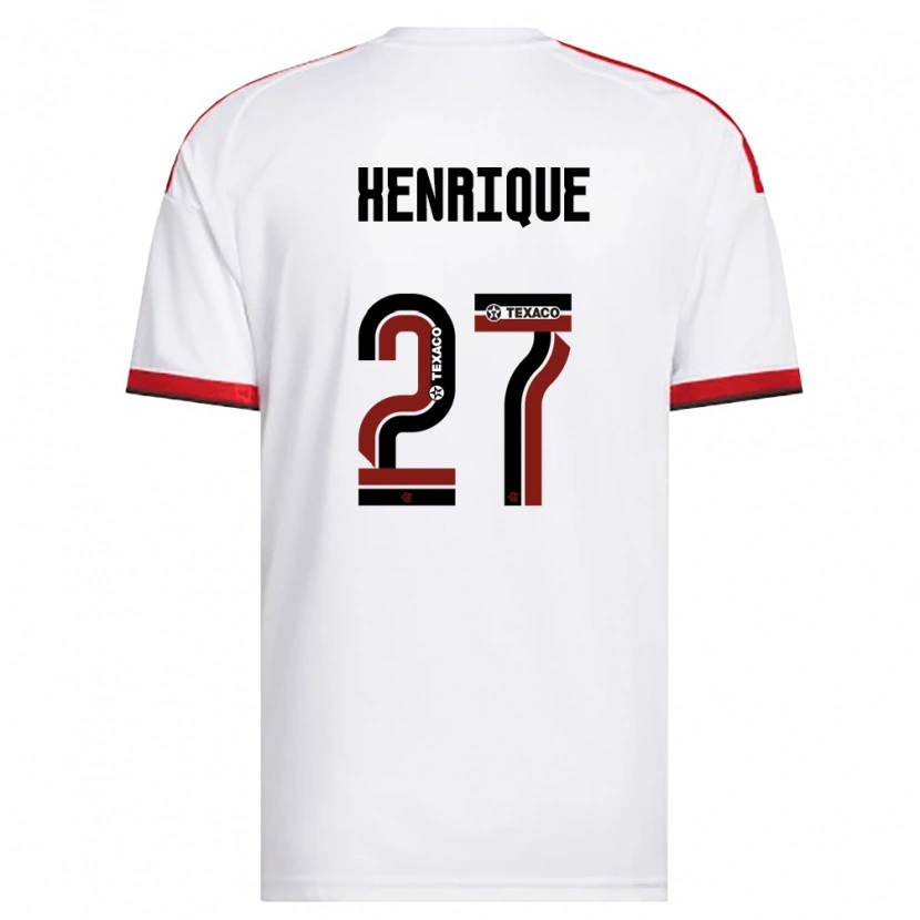 Danxen Kinder Bruno Henrique #27 Weiß Rot Schwarz Auswärtstrikot Trikot 2026/27 T-Shirt Österreich