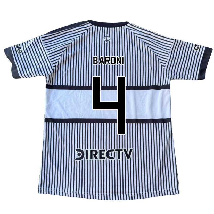 Danxen Kinder Matías Baroni #4 Weiß Schwarz Gelb Auswärtstrikot Trikot 2026/27 T-Shirt Österreich