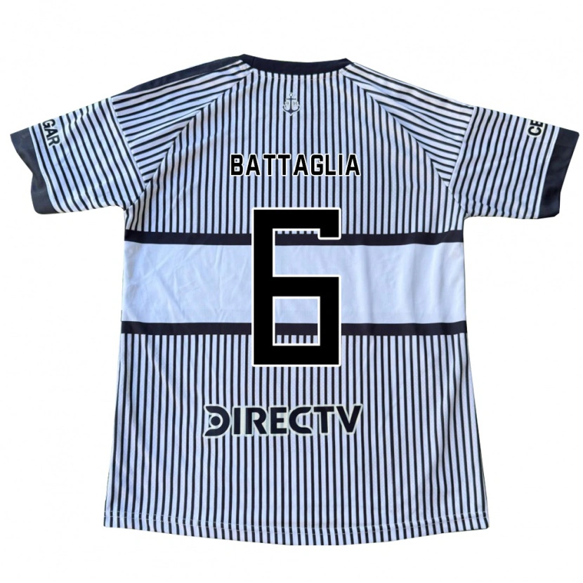 Danxen Kinder Rodrigo Battaglia #6 Weiß Schwarz Gelb Auswärtstrikot Trikot 2026/27 T-Shirt Österreich