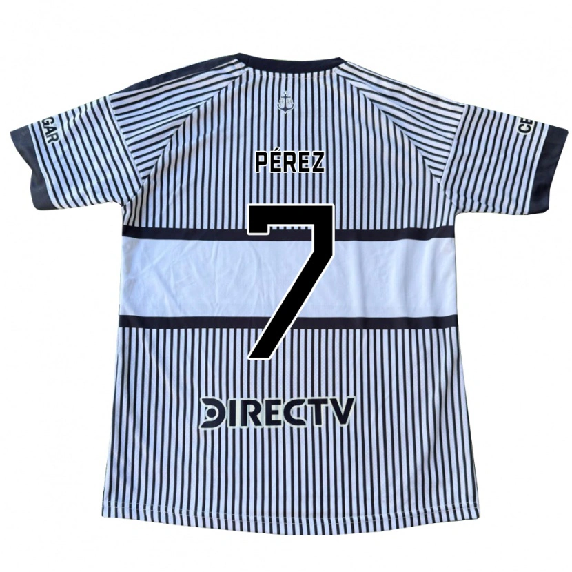 Danxen Kinder Franco Pérez #7 Weiß Schwarz Gelb Auswärtstrikot Trikot 2026/27 T-Shirt Österreich