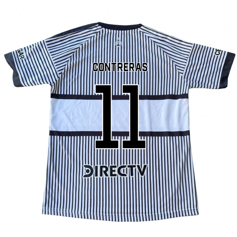 Danxen Kinder Santino Contreras #11 Weiß Schwarz Gelb Auswärtstrikot Trikot 2026/27 T-Shirt Österreich