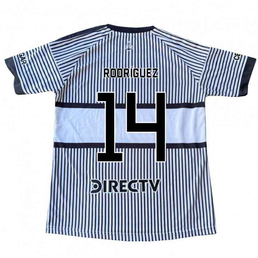 Danxen Kinder Isaías Rodríguez #14 Weiß Schwarz Gelb Auswärtstrikot Trikot 2026/27 T-Shirt Österreich