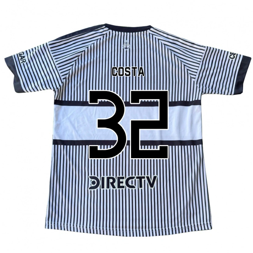 Danxen Kinder Ayrton Costa #32 Weiß Schwarz Gelb Auswärtstrikot Trikot 2026/27 T-Shirt Österreich