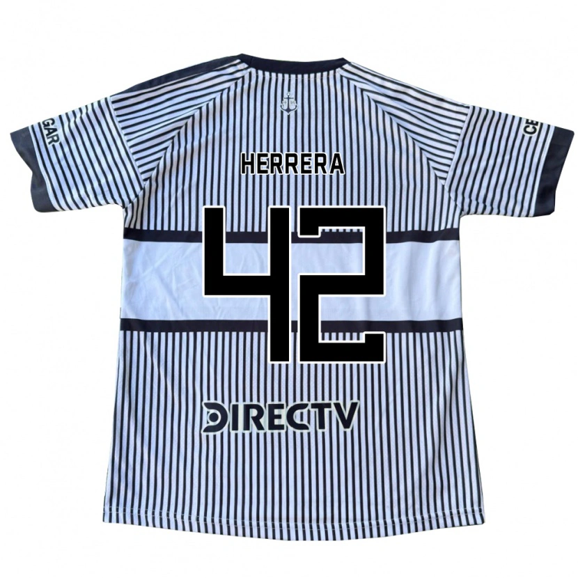 Danxen Kinder Facundo Herrera #42 Weiß Schwarz Gelb Auswärtstrikot Trikot 2026/27 T-Shirt Österreich