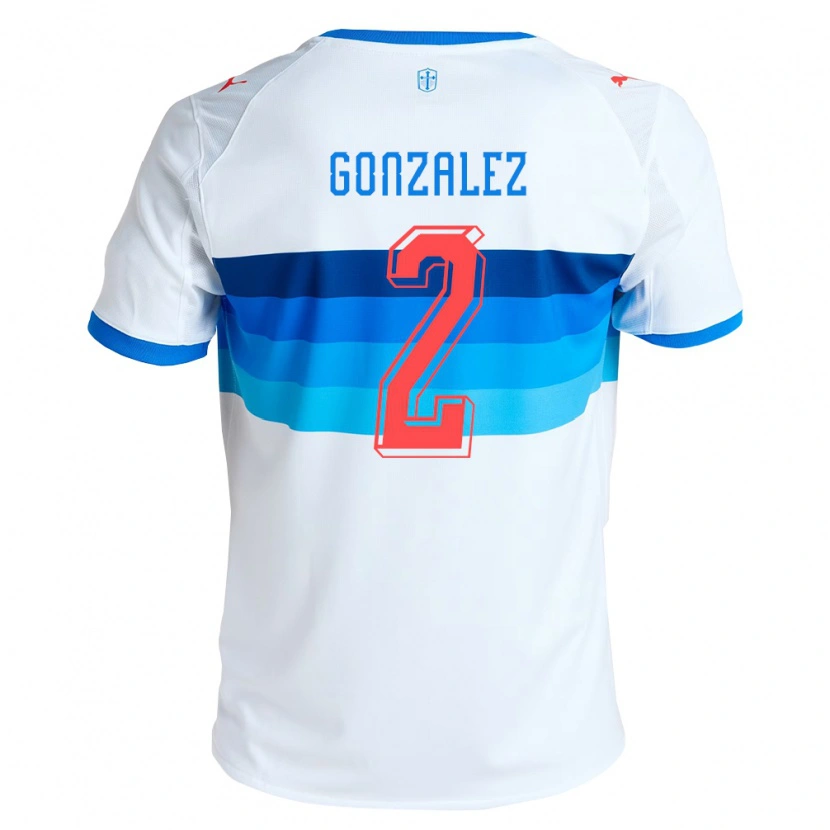 Danxen Herren Daniel González #2 Weiß Himmelblau Heimtrikot Trikot 2026/27 T-Shirt Österreich