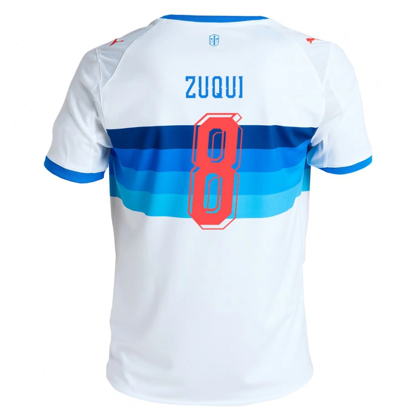 Danxen Herren Fernando Zuqui #8 Weiß Himmelblau Heimtrikot Trikot 2026/27 T-Shirt Österreich