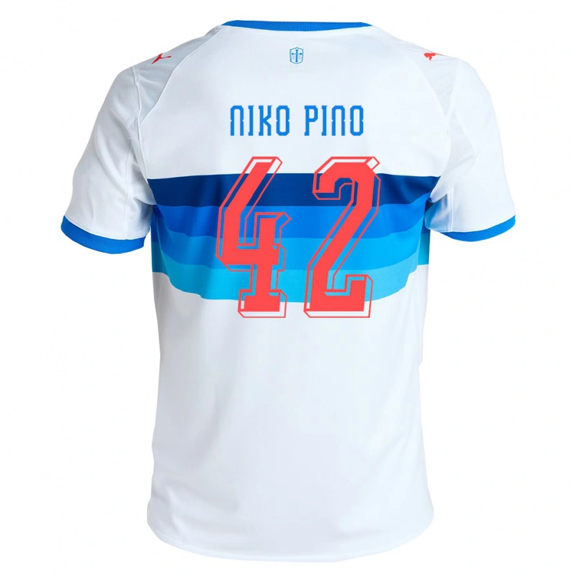 Danxen Herren Nickolas Pino #42 Weiß Himmelblau Heimtrikot Trikot 2026/27 T-Shirt Österreich