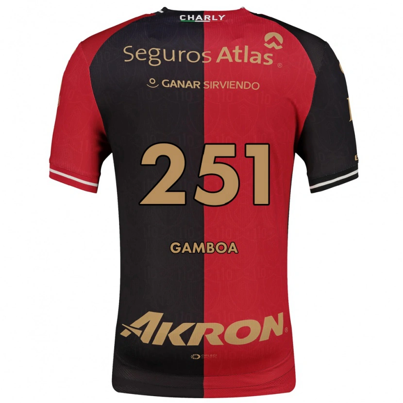 Danxen Herren Luis Gamboa #251 Rot Schwarz Braun Heimtrikot Trikot 2026/27 T-Shirt Österreich