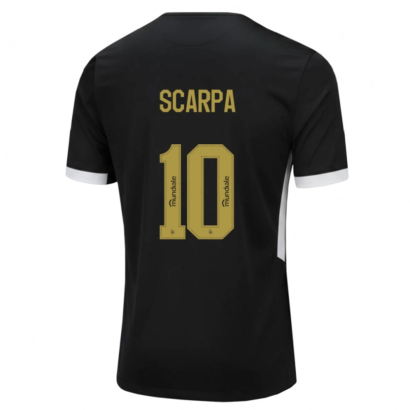 Danxen Herren Gustavo Scarpa #10 Schwarz Weiß Gelb Heimtrikot Trikot 2026/27 T-Shirt Österreich