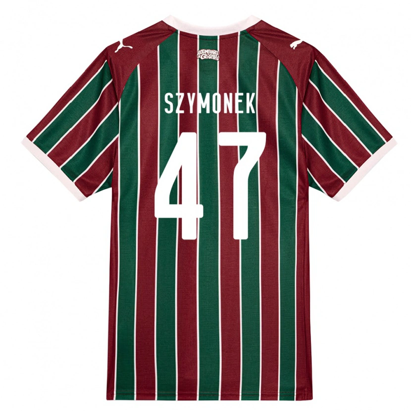 Danxen Herren Fábio Szymonek #47 Grün Burgund Weiß Heimtrikot Trikot 2026/27 T-Shirt Österreich