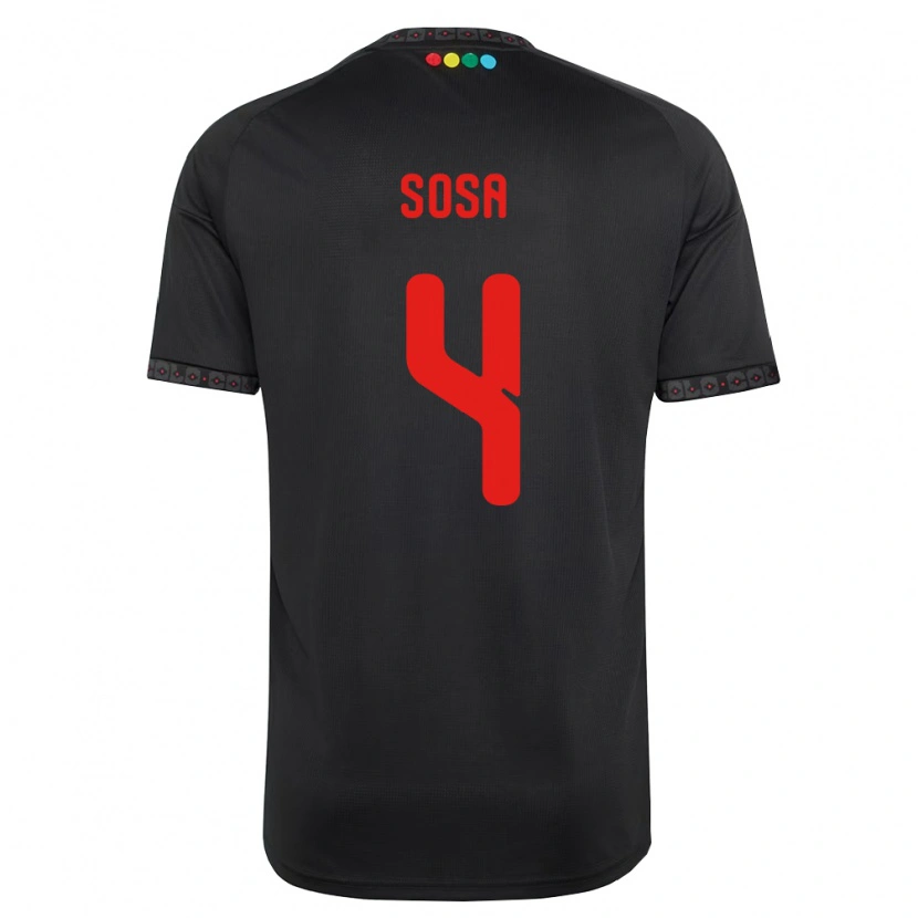 Danxen Herren Joaquín Sosa #4 Schwarz Rot Auswärtstrikot Trikot 2026/27 T-Shirt Österreich