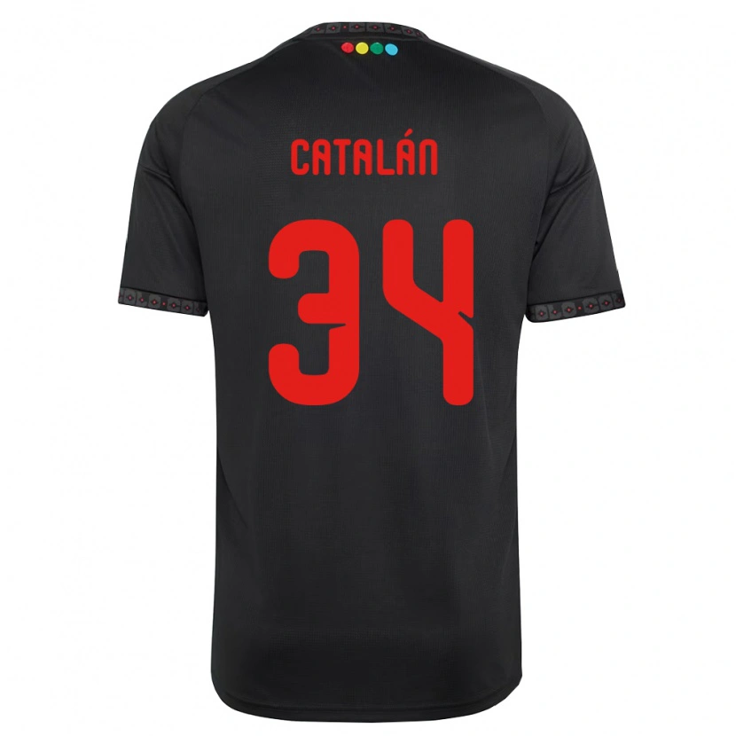 Danxen Herren Rodrigo Catalán #34 Schwarz Rot Auswärtstrikot Trikot 2026/27 T-Shirt Österreich