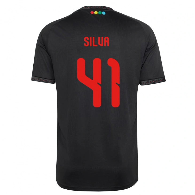 Danxen Herren Bastián Silva #41 Schwarz Rot Auswärtstrikot Trikot 2026/27 T-Shirt Österreich