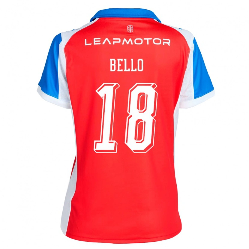 Danxen Herren Eduard Bello #18 Rot Blau Auswärtstrikot Trikot 2026/27 T-Shirt Österreich