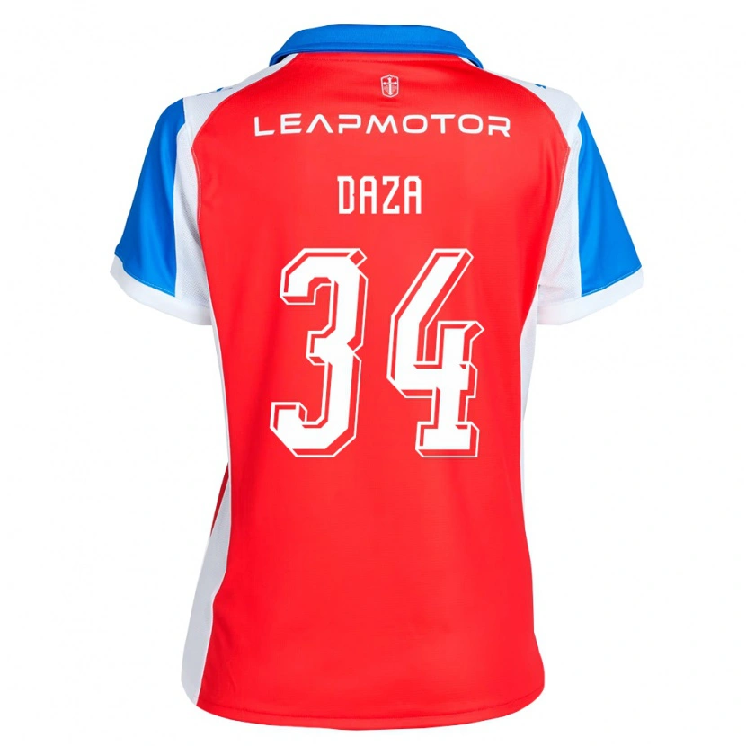 Danxen Herren Francisco Daza #34 Rot Blau Auswärtstrikot Trikot 2026/27 T-Shirt Österreich