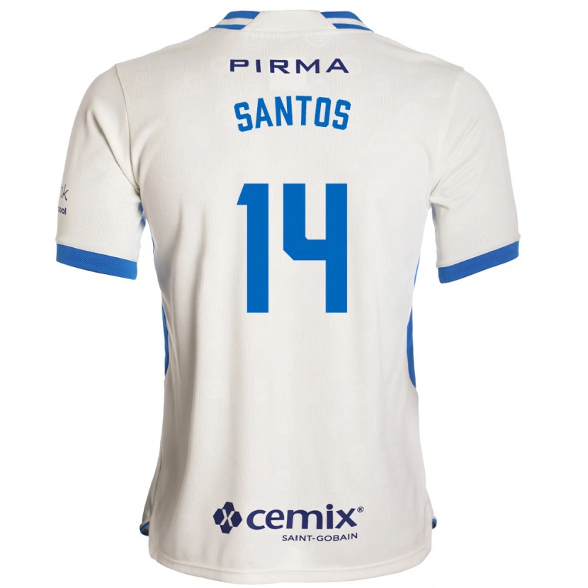 Danxen Herren Eleisa Santos #14 Weiß Blau Rot Auswärtstrikot Trikot 2026/27 T-Shirt Österreich