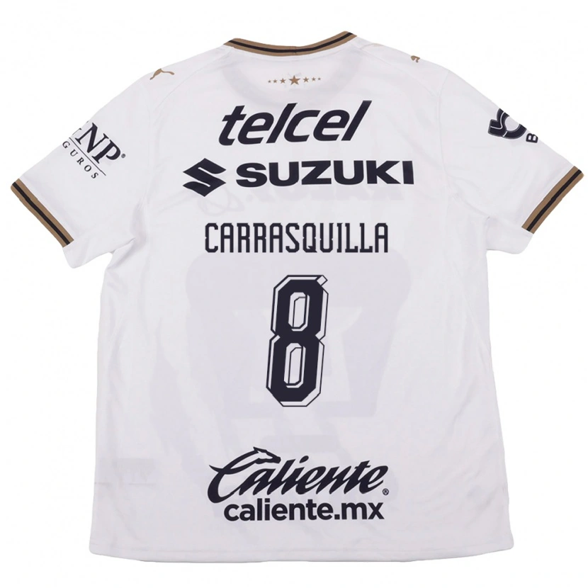 Danxen Herren Adalberto Carrasquilla #8 Weiß Schwarz Braun Auswärtstrikot Trikot 2026/27 T-Shirt Österreich