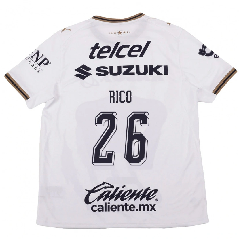 Danxen Herren Ángel Rico #26 Weiß Schwarz Braun Auswärtstrikot Trikot 2026/27 T-Shirt Österreich