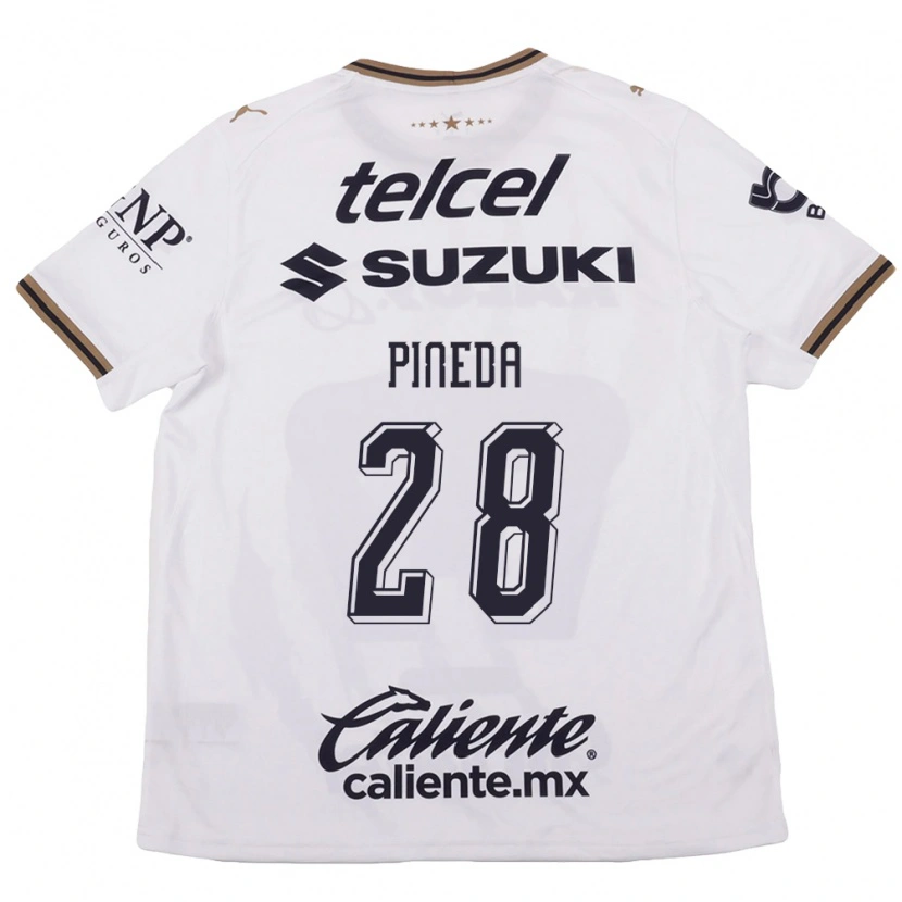 Danxen Herren Grecia Pineda #28 Weiß Schwarz Braun Auswärtstrikot Trikot 2026/27 T-Shirt Österreich