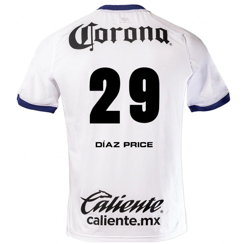 Danxen Herren Jorge Díaz Price #29 Weiß Blau Schwarz Auswärtstrikot Trikot 2026/27 T-Shirt Österreich
