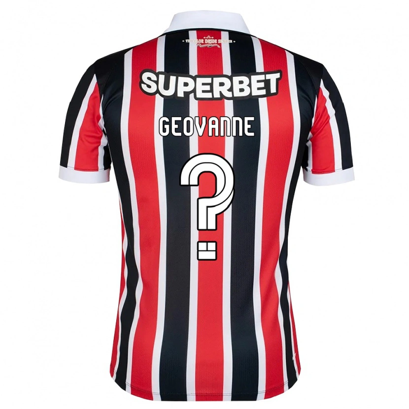 Danxen Herren Geovanne De Souza Soares #0 Rot Weiß Schwarz Auswärtstrikot Trikot 2026/27 T-Shirt Österreich