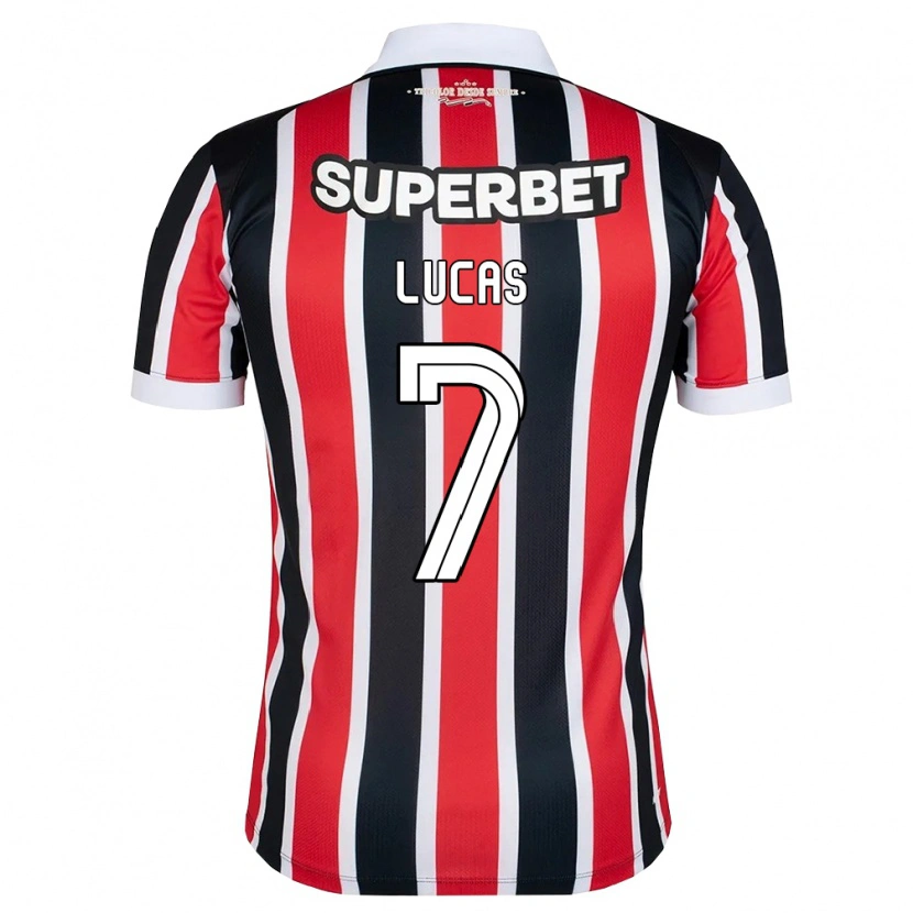 Danxen Herren Lucas Moura #7 Rot Weiß Schwarz Auswärtstrikot Trikot 2026/27 T-Shirt Österreich