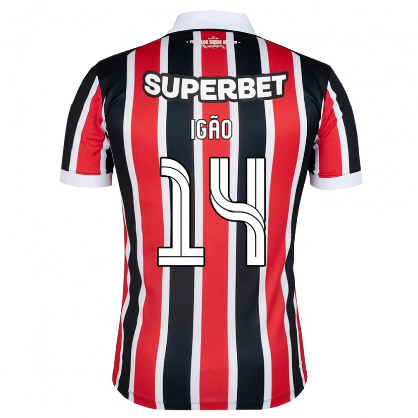 Danxen Herren Igor Odoni Gomes #14 Rot Weiß Schwarz Auswärtstrikot Trikot 2026/27 T-Shirt Österreich