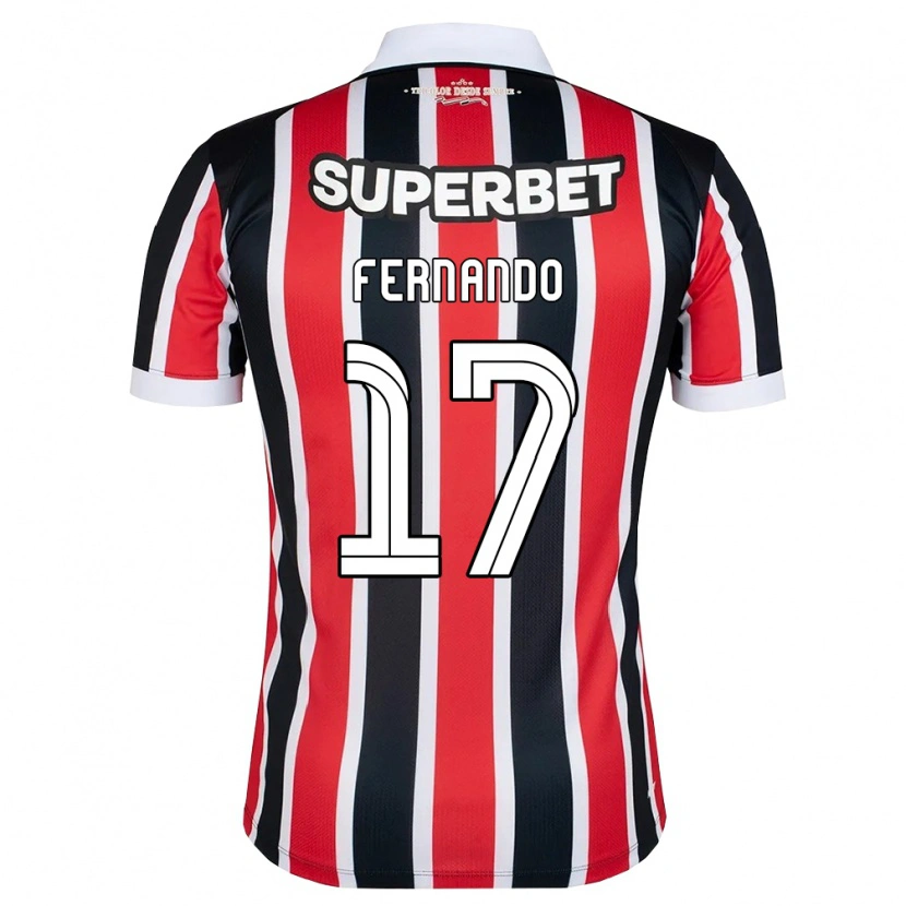 Danxen Herren Luiz Fernando #17 Rot Weiß Schwarz Auswärtstrikot Trikot 2026/27 T-Shirt Österreich