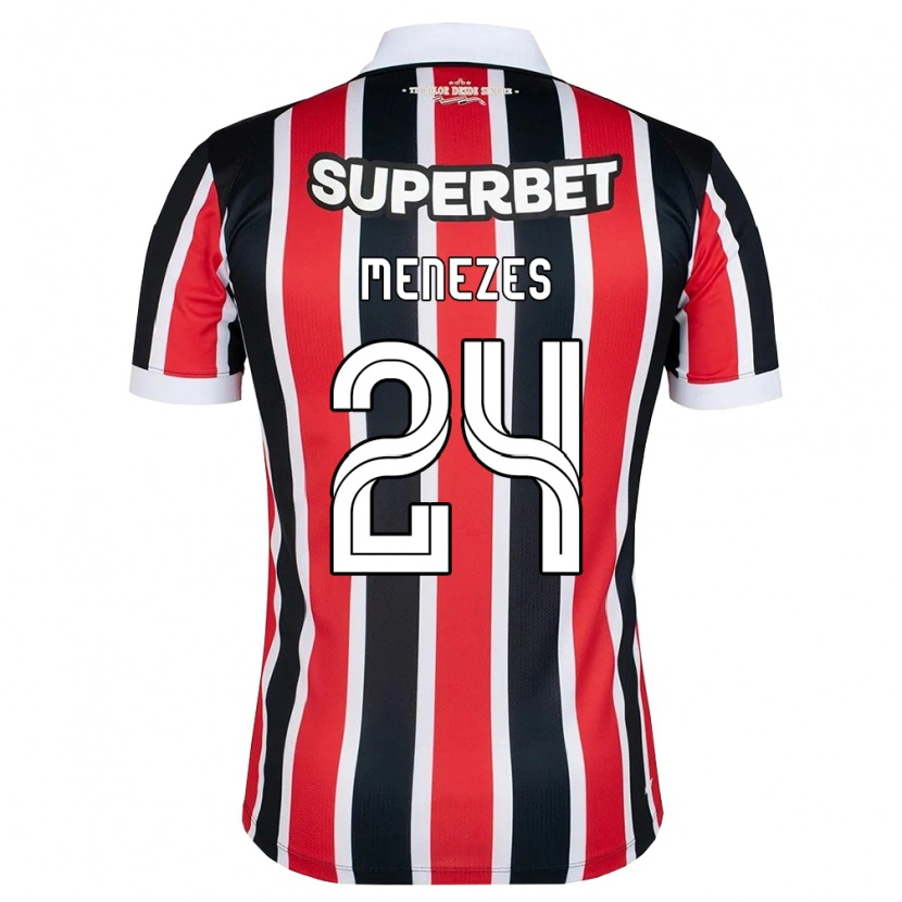 Danxen Herren Matheus Menezes #24 Rot Weiß Schwarz Auswärtstrikot Trikot 2026/27 T-Shirt Österreich