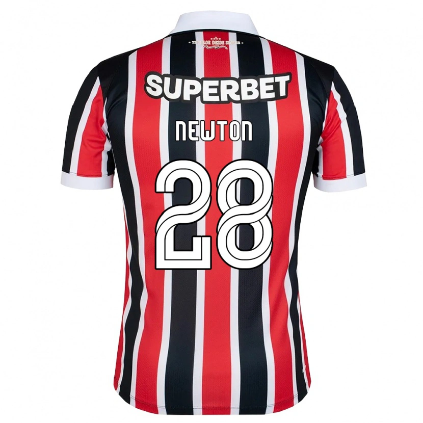 Danxen Herren Newton Araujo Da Costa Júnior #28 Rot Weiß Schwarz Auswärtstrikot Trikot 2026/27 T-Shirt Österreich