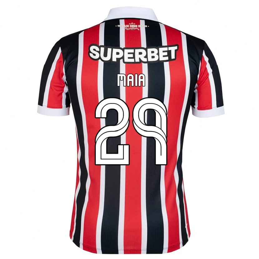 Danxen Herren Pablo Maia #29 Rot Weiß Schwarz Auswärtstrikot Trikot 2026/27 T-Shirt Österreich