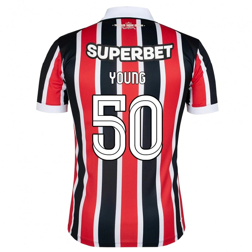Danxen Herren Young Navarro Moraes #50 Rot Weiß Schwarz Auswärtstrikot Trikot 2026/27 T-Shirt Österreich