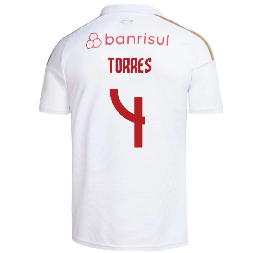 Danxen Herren Félix Torres #4 Weiß Rot Auswärtstrikot Trikot 2026/27 T-Shirt Österreich