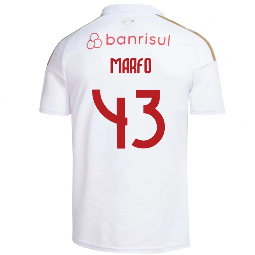 Danxen Herren Denis Marfo #43 Weiß Rot Auswärtstrikot Trikot 2026/27 T-Shirt Österreich