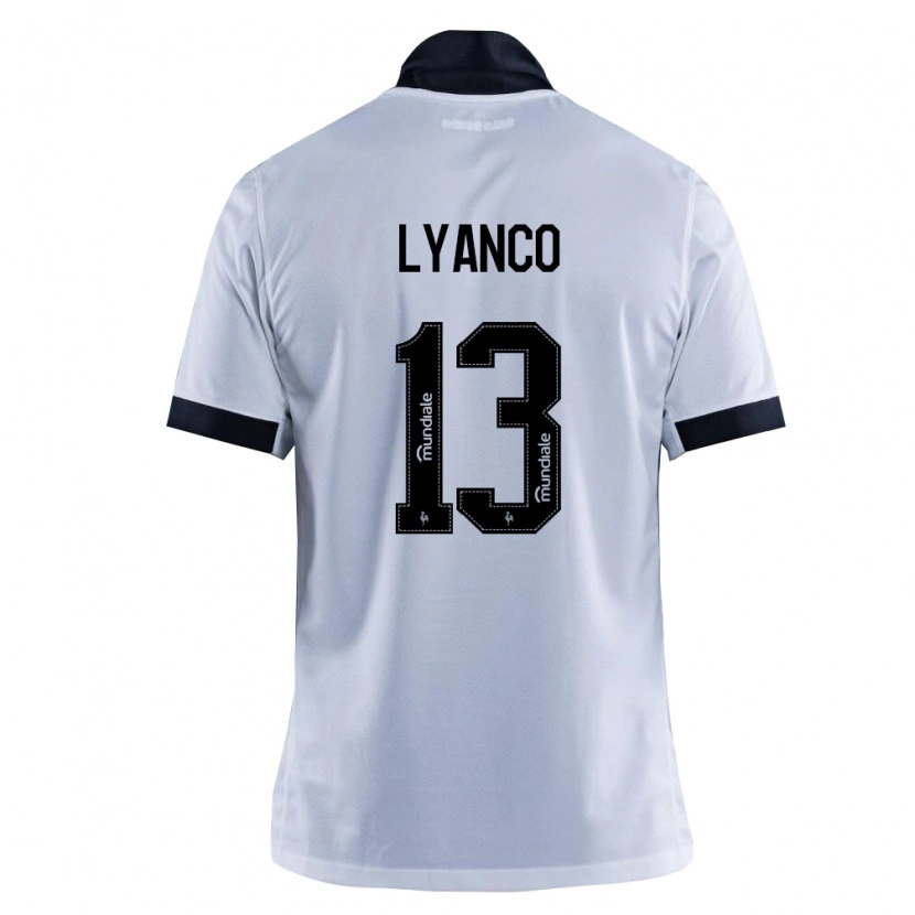 Danxen Herren Lyanco Evangelista Silveira Neves Vojnović #13 Schwarz Weiß Auswärtstrikot Trikot 2026/27 T-Shirt Österreich