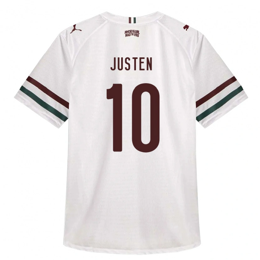 Danxen Herren Gabriel Justen #10 Weiß Grün Burgund Auswärtstrikot Trikot 2026/27 T-Shirt Österreich