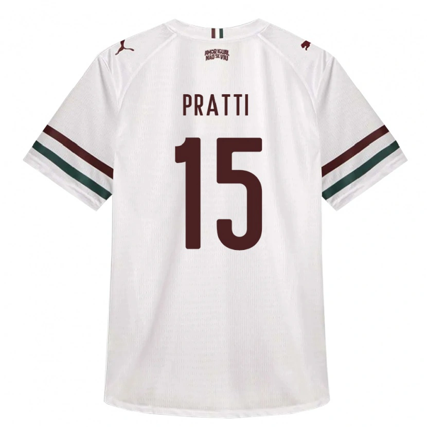 Danxen Herren Wesley Pratti #15 Weiß Grün Burgund Auswärtstrikot Trikot 2026/27 T-Shirt Österreich