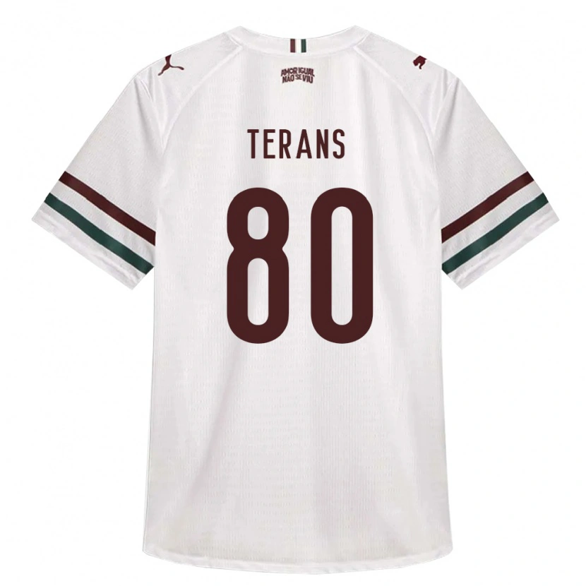Danxen Herren David Terans #80 Weiß Grün Burgund Auswärtstrikot Trikot 2026/27 T-Shirt Österreich