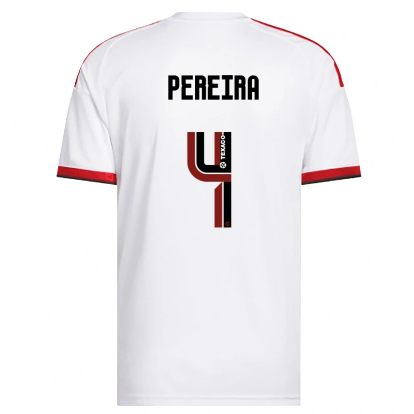 Danxen Herren Léo Pereira #4 Weiß Rot Schwarz Auswärtstrikot Trikot 2026/27 T-Shirt Österreich