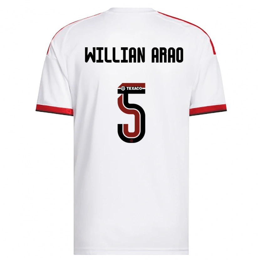 Danxen Herren Willian Arao #5 Weiß Rot Schwarz Auswärtstrikot Trikot 2026/27 T-Shirt Österreich