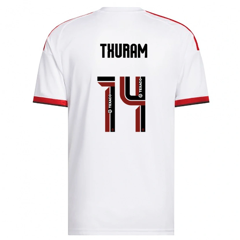 Danxen Herren Daniel Thuram #14 Weiß Rot Schwarz Auswärtstrikot Trikot 2026/27 T-Shirt Österreich