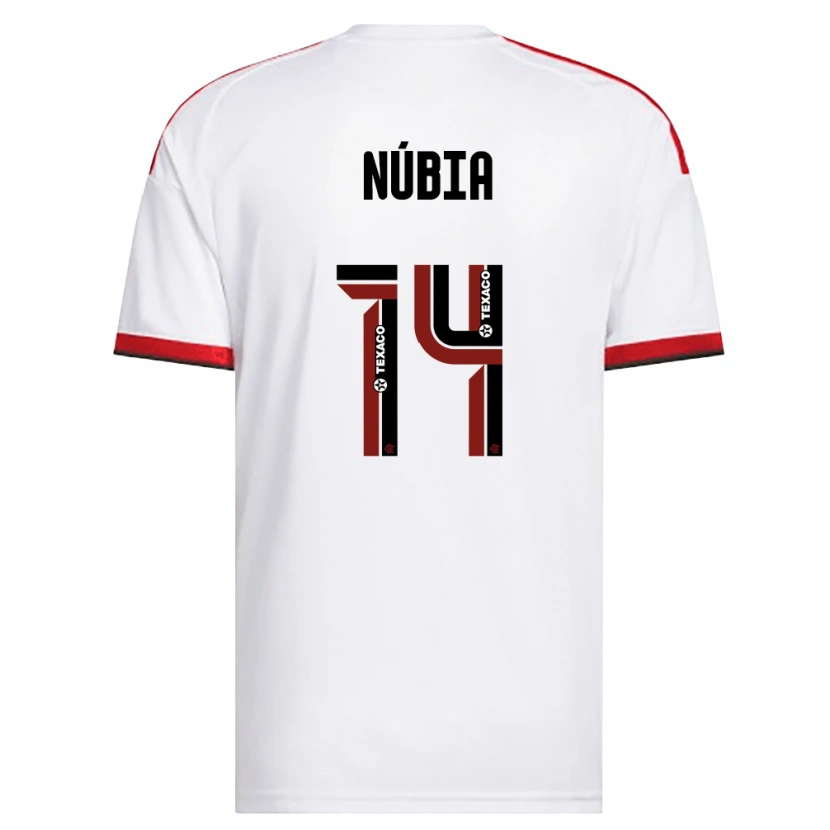Danxen Herren Núbia #14 Weiß Rot Schwarz Auswärtstrikot Trikot 2026/27 T-Shirt Österreich